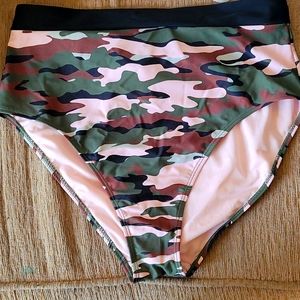 Army colored bottom swimsuit